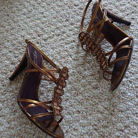 Sergio Rossi pelle Murano Floyd - metallic gold - Picture 3 of 9